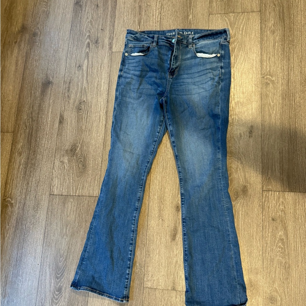 American Eagle Outfitters Women's Hi Rise Skinny Kick Jeans Size 14